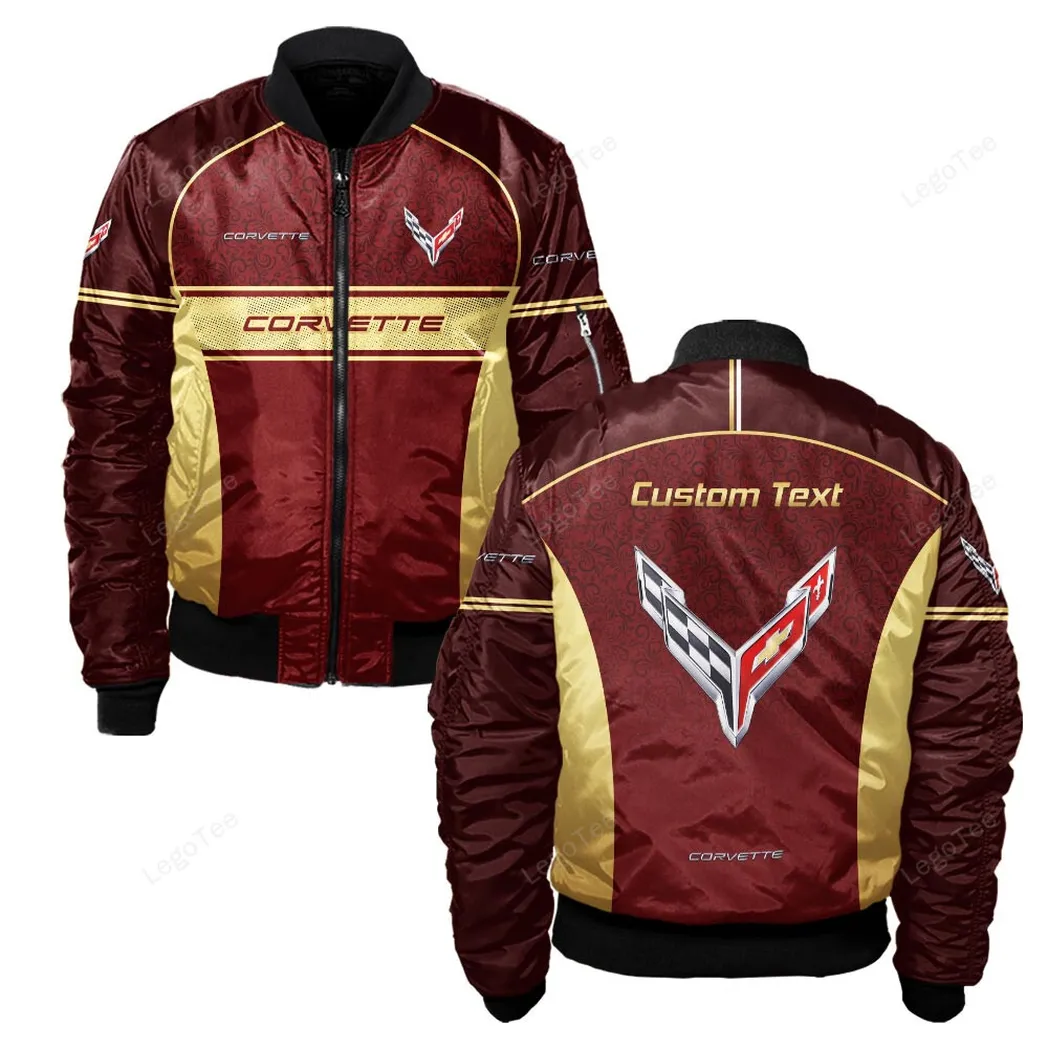 Chevrolet Corvette Bomberjacke für Sportwagen-Fans, All Over Print Geschenk für Auto-Enthusiasten Chevrolet Corvette Fans CAR137021325895-4