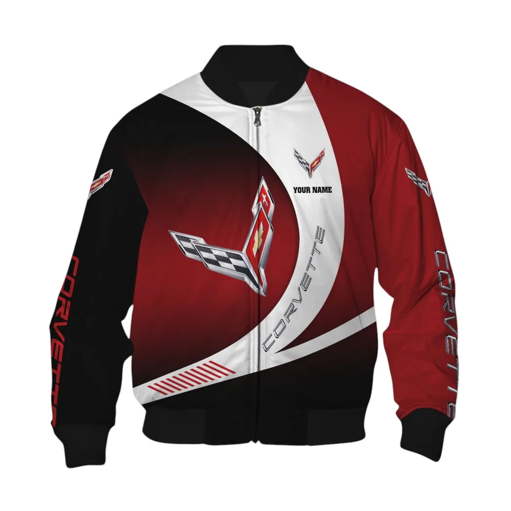 Chevrolet Corvette Bomberjacke für Sportwagen-Fans, All Over Print Geschenk für Auto-Enthusiasten Chevrolet Corvette Fans CAR7402222514