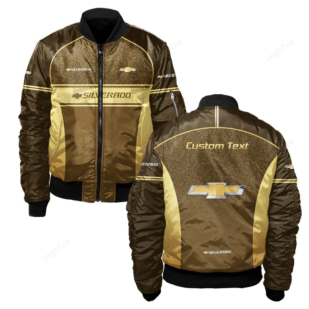 Chevrolet Silverado Bomberjacke für Sportwagen-Fans, All Over Print Geschenk für Auto-Enthusiasten Chevrolet Silverado Fans CAR137021325919-4