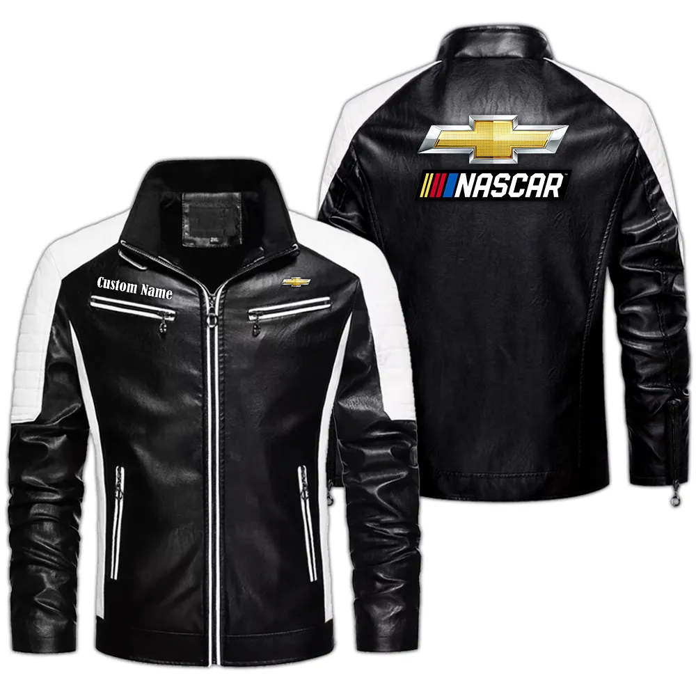 chevy nascar custom herren lederjacke fr autoliebhaber perfektes geschenk mit namen car0401022104 schwarz ywowt
