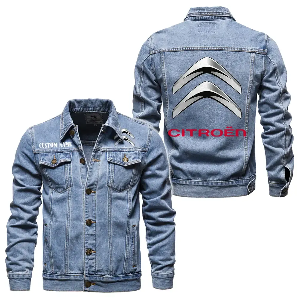 citroen jeansjacke fr auto fans vintage stil mit wunschname personalisierbar car1901132083 hellblau zeuov