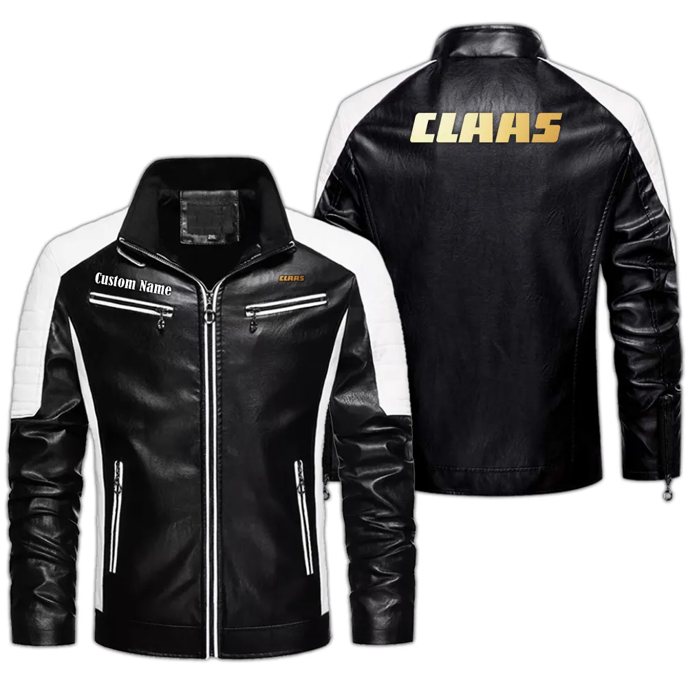 claas custom herren lederjacke fr autoliebhaber perfektes geschenk mit namen car0401022113 schwarz