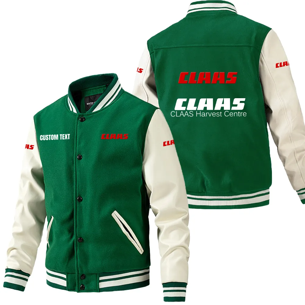 claas leder baseballjacke fr auto fans rmel mit all over print personalisierbar mit wunschname car1801112074 grn tztie
