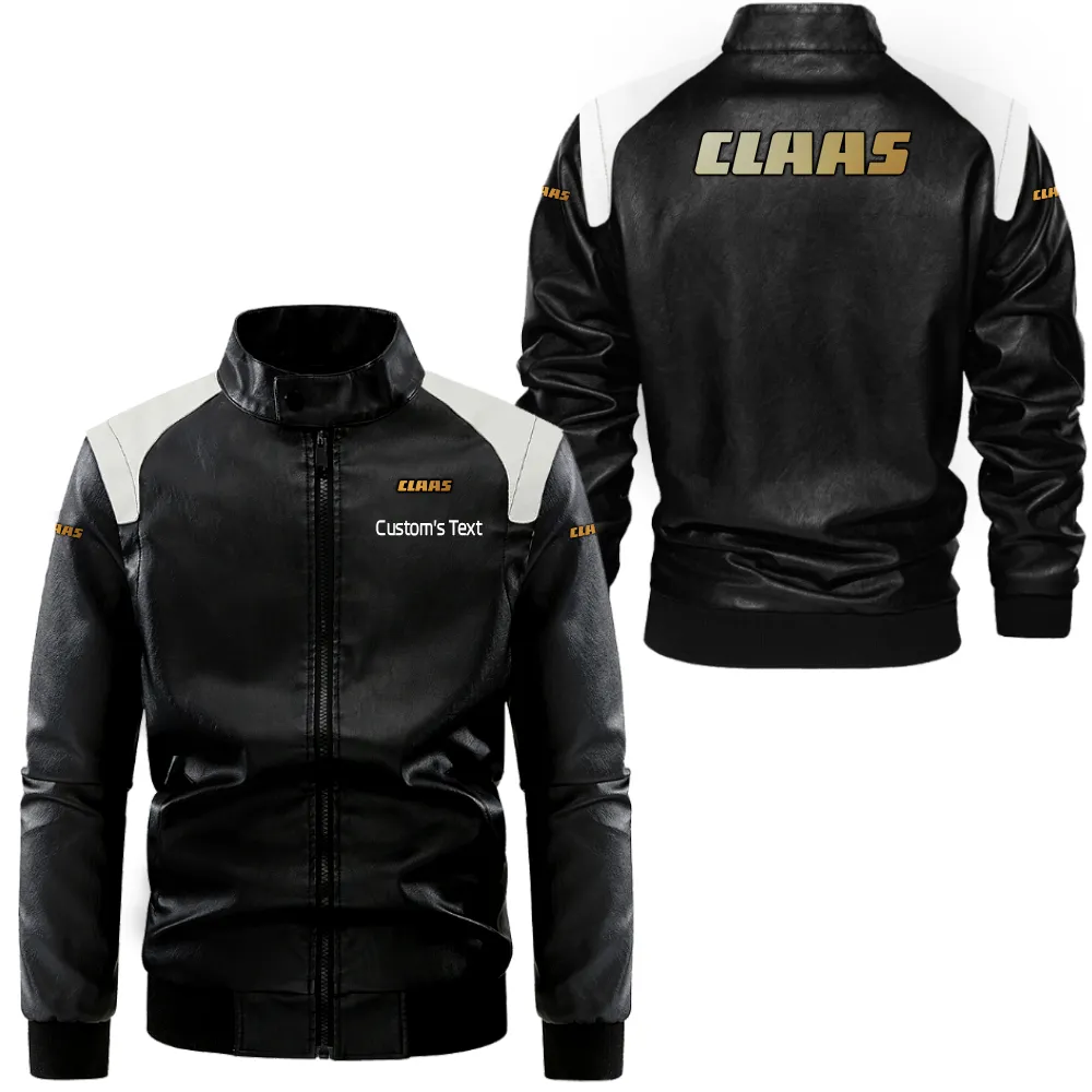 claas lederjacke in schwarz wei fr auto fans allover print personalisierbar mit wunschname car0801062110 omkiy