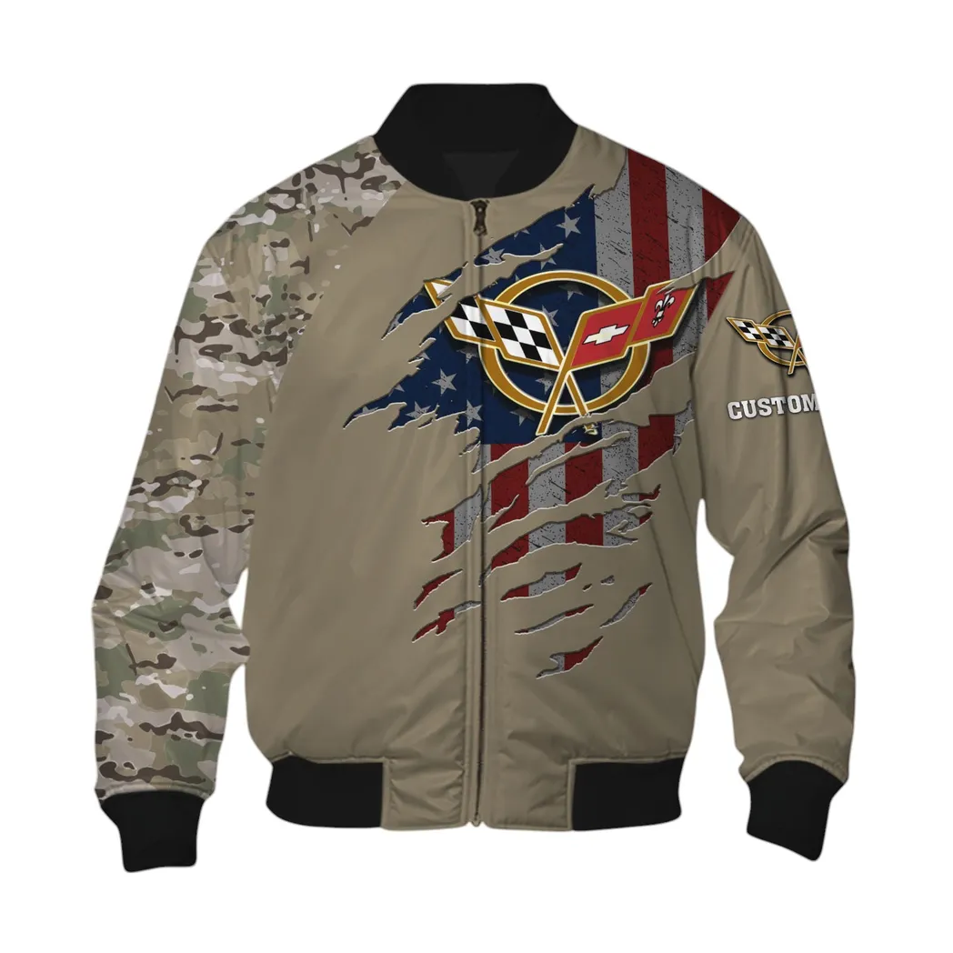 Corvette C5 Bomberjacke für Sportwagen-Fans, All Over Print Geschenk für Auto-Enthusiasten Corvette C5 Fans CAR46021725018-6