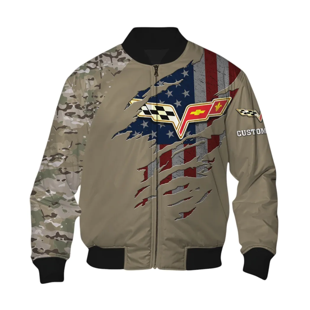 Corvette C6 Bomberjacke für Sportwagen-Fans, All Over Print Geschenk für Auto-Enthusiasten Corvette C6 Fans CAR46021725019-6