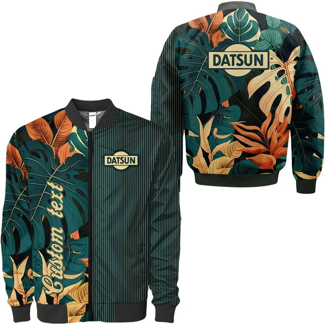 Datsun Personalisierte Bomberjacke für Auto-Liebhaber – Vintage 3D Print & Namensdruck CAR434041725248