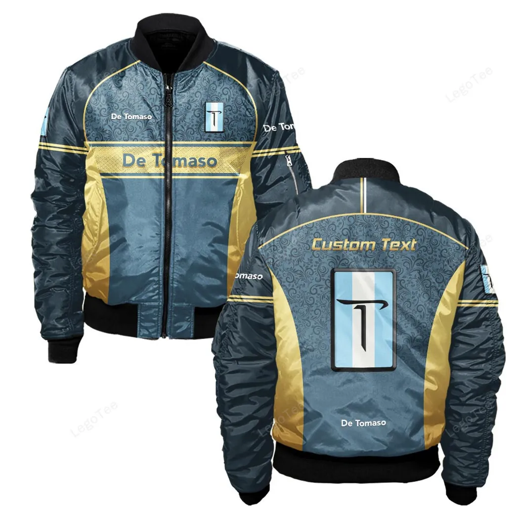 De Tomaso Bomberjacke für Sportwagen-Fans, All Over Print Geschenk für Auto-Enthusiasten De Tomaso Fans CAR137021325939-4