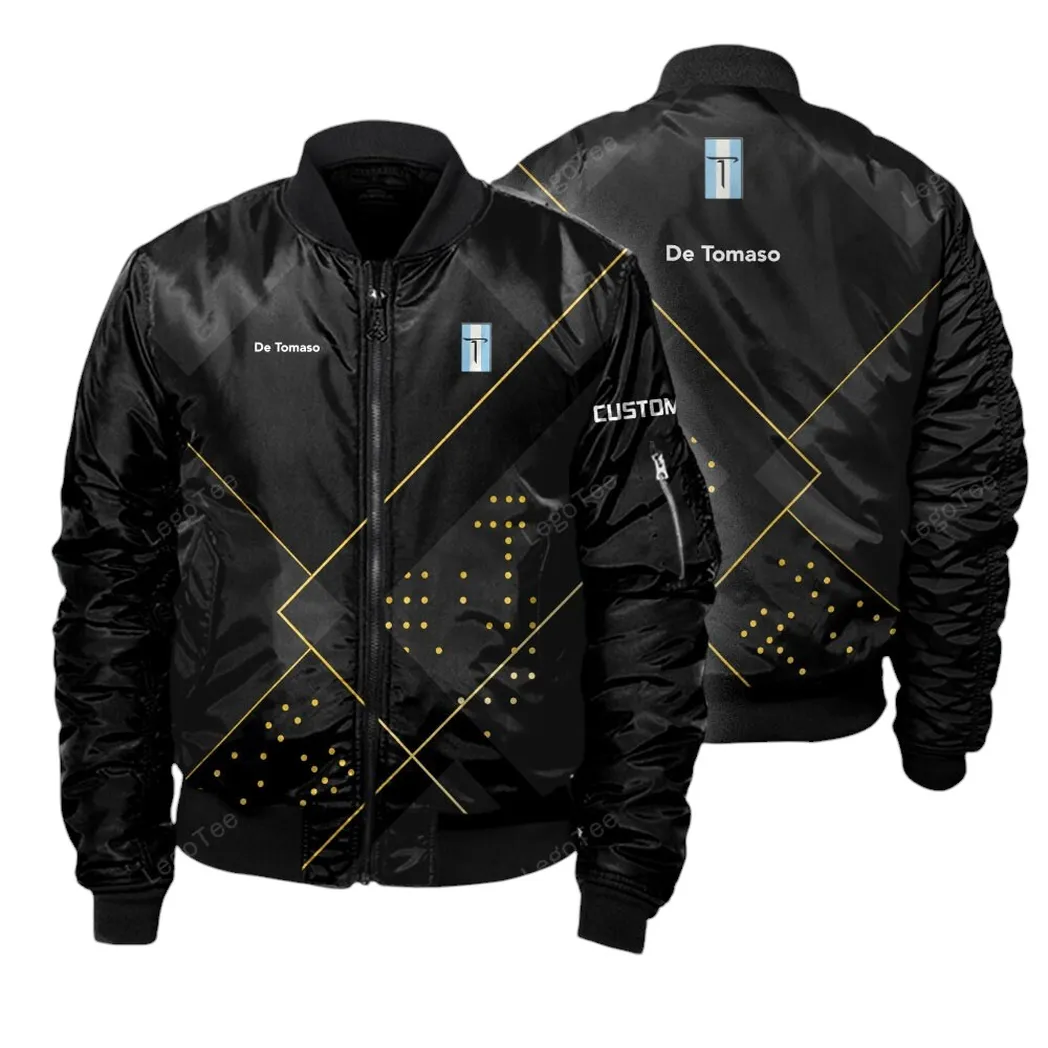 De Tomaso Bomberjacke für Sportwagen-Fans, All Over Print Geschenk für Auto-Enthusiasten De Tomaso Lovers CAR11403032519