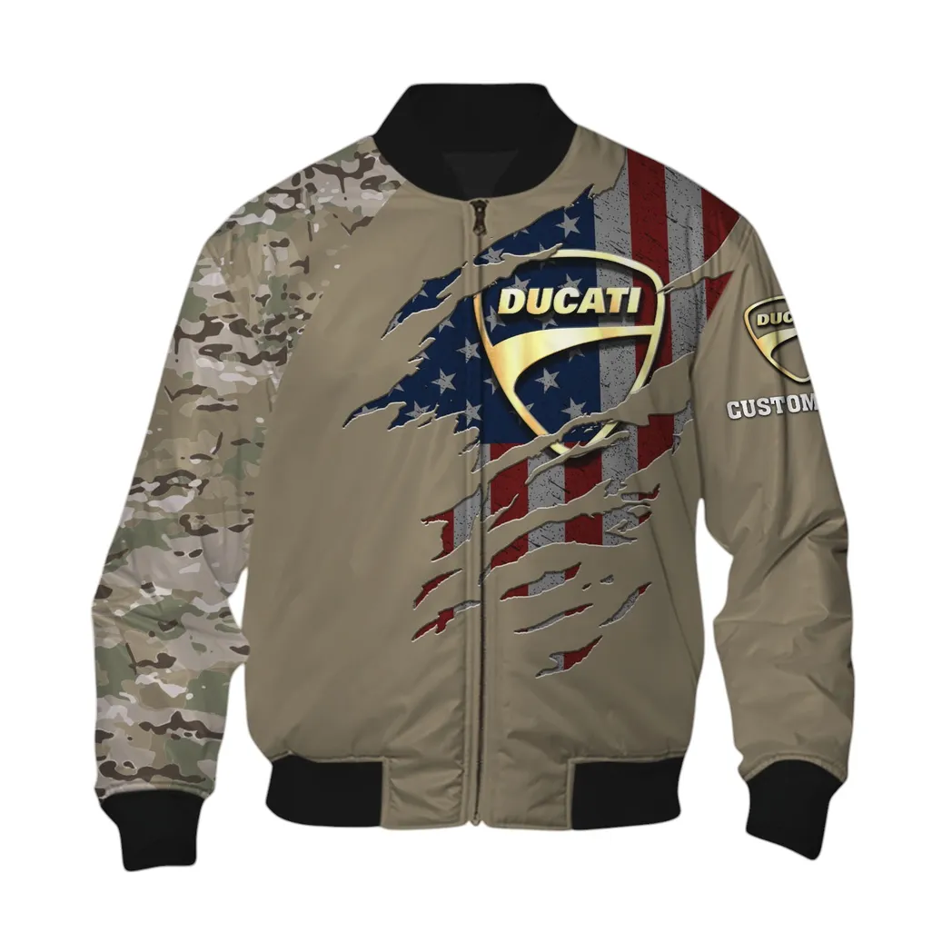 Ducati Bomberjacke für Sportwagen-Fans, All Over Print Geschenk für Auto-Enthusiasten Ducati Fans CAR46021725025-6