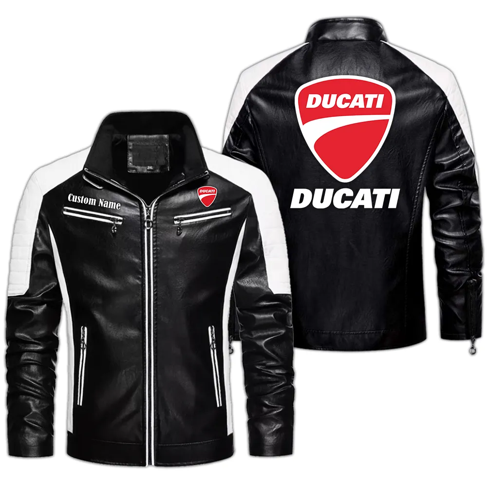 ducati custom herren lederjacke fr autoliebhaber perfektes geschenk mit namen car0401022125 schwarz h1c5q