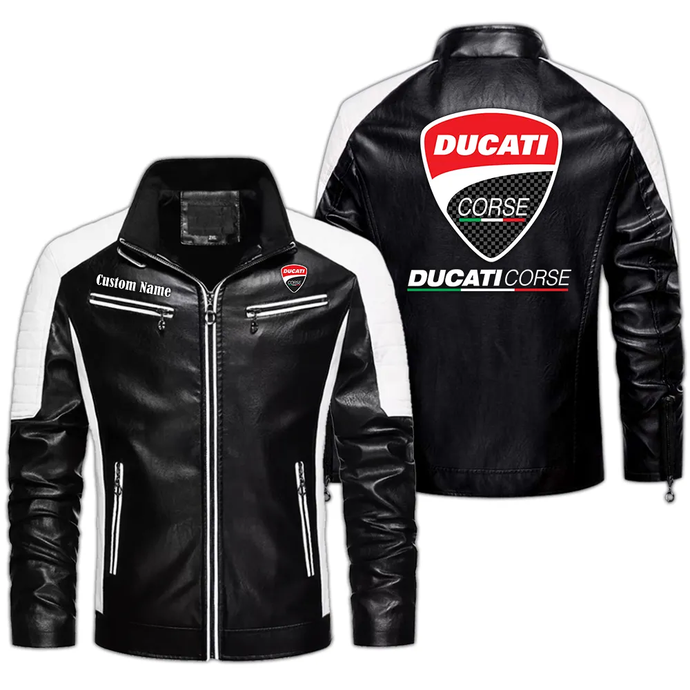 ducati custom herren lederjacke fr autoliebhaber perfektes geschenk mit namen car0401022126 schwarz 15whg