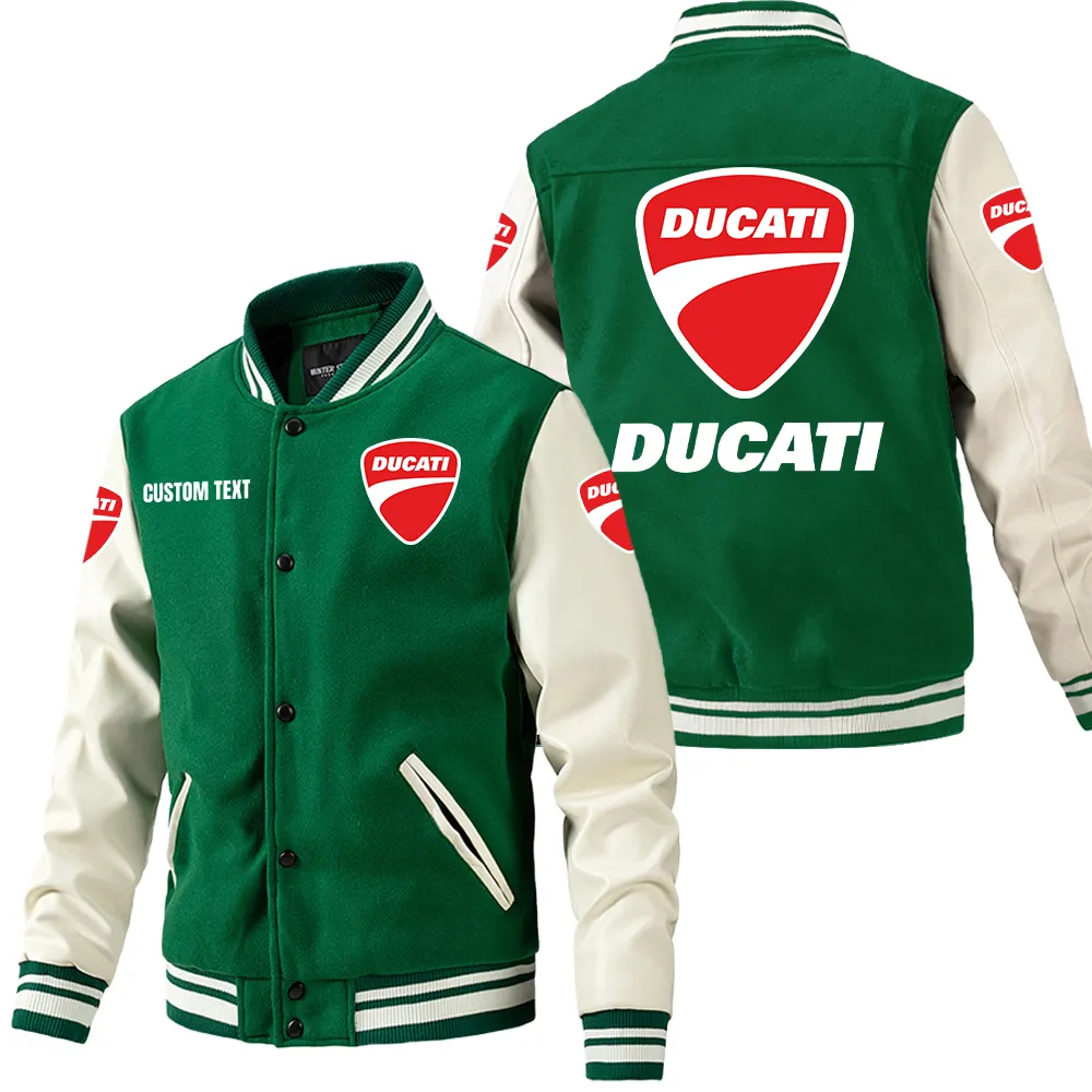 ducati leder baseballjacke fr auto fans rmel mit all over print personalisierbar mit wunschname car1801112084 grn ip6uq