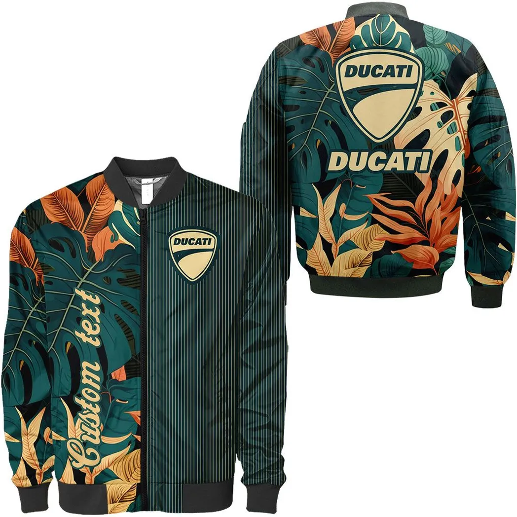 ducati personalisierte bomberjacke fr auto liebhaber vintage 3d print namensdruck car434041725252 q2tne