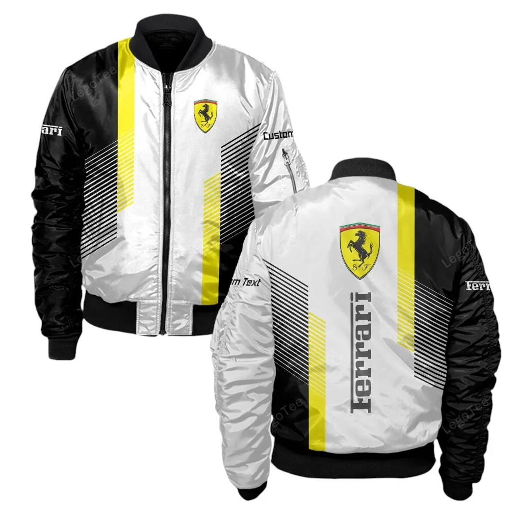 Ferrari Bomberjacke für Sportwagen-Fans, All Over Print Geschenk für Auto-Enthusiasten Ferrari Fans CAR10703122523