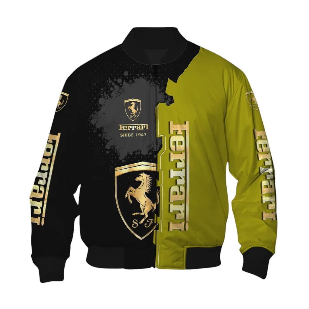 Ferrari Bomberjacke für Sportwagen-Fans, All Over Print Geschenk für Auto-Enthusiasten Ferrari Fans CAR44021725023-6