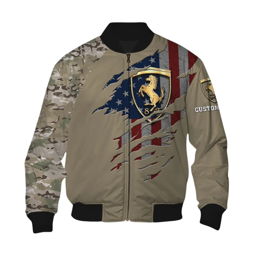Ferrari Bomberjacke für Sportwagen-Fans, All Over Print Geschenk für Auto-Enthusiasten Ferrari Fans CAR46021725027-6