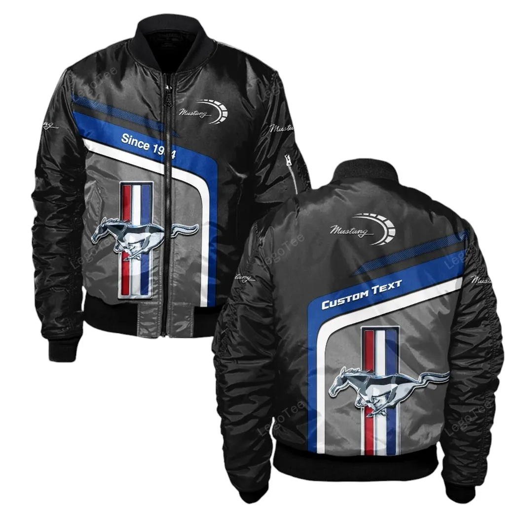 Ford Mustang Bomberjacke für Sportwagen-Fans, All Over Print Geschenk für Auto-Enthusiasten Ford Mustang Fans CAR11103032525