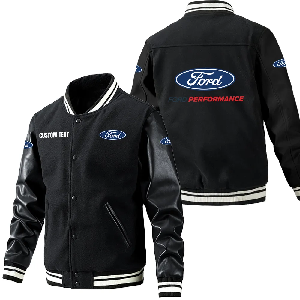 ford performance leder baseballjacke fr auto fans rmel mit all over print personalisierbar mit wunschname car1801112094 schwarz gjse1