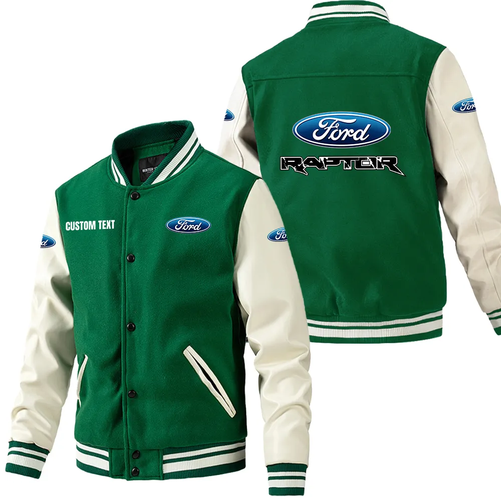 ford raptor leder baseballjacke fr auto fans rmel mit all over print personalisierbar mit wunschname car1801112097 grn zb1wt