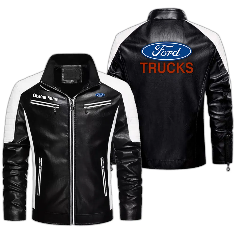 ford truck custom herren lederjacke fr autoliebhaber perfektes geschenk mit namen car0401022148 schwarz qfn88