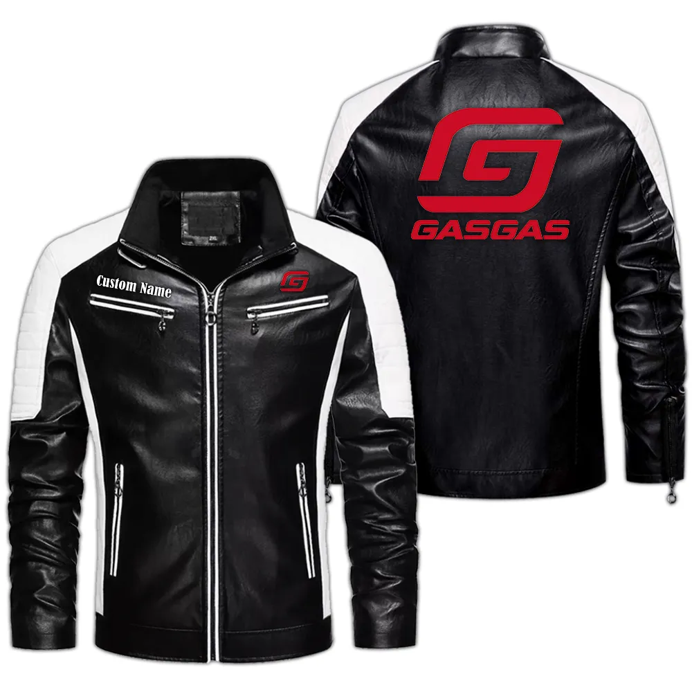 gas gas custom herren lederjacke fr autoliebhaber perfektes geschenk mit namen car0401022151 schwarz 3yirk