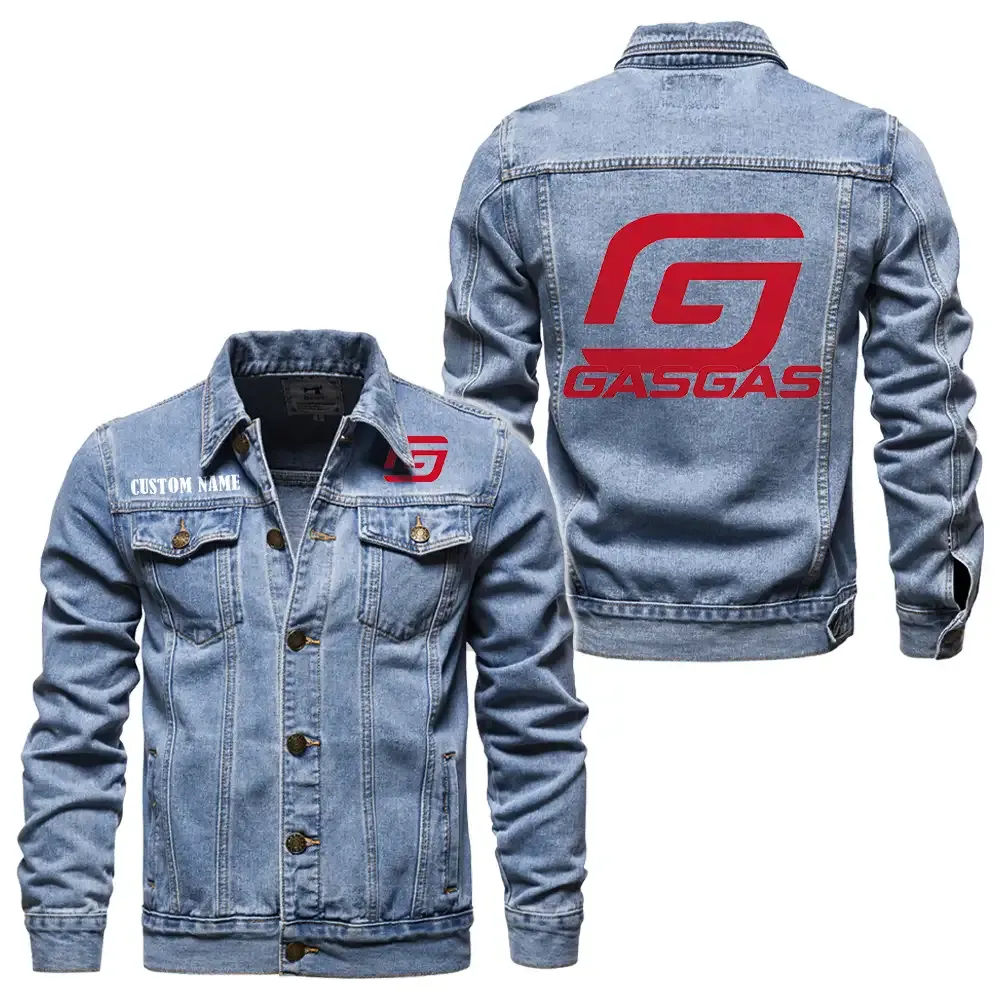 gas gas jeansjacke fr auto fans vintage stil mit wunschname personalisierbar car1901132123 hellblau d0fnm