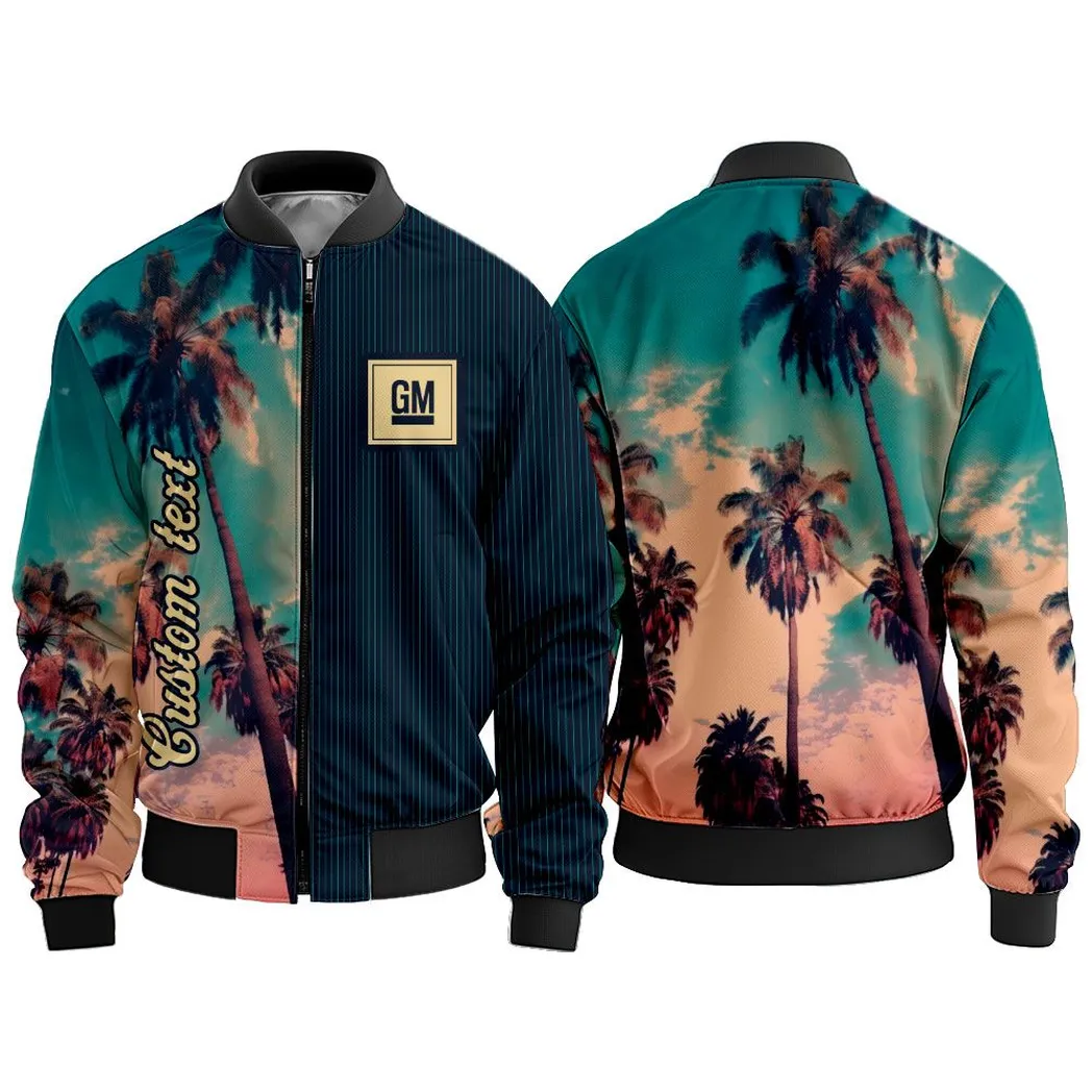 General Motors Vintage Bomber Jacket Palm Custom, All Over Print Car Bomber Jacket CAR431041625354
