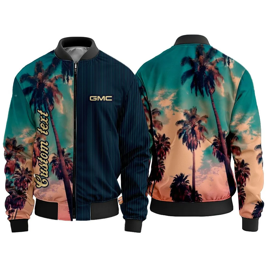 gmc vintage bomber jacket palm custom all over print car bomber jacket car431041625353 3mzjs