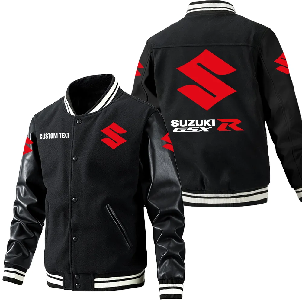 gsxr leder baseballjacke fr auto fans rmel mit all over print personalisierbar mit wunschname car1801112104 schwarz e80sl