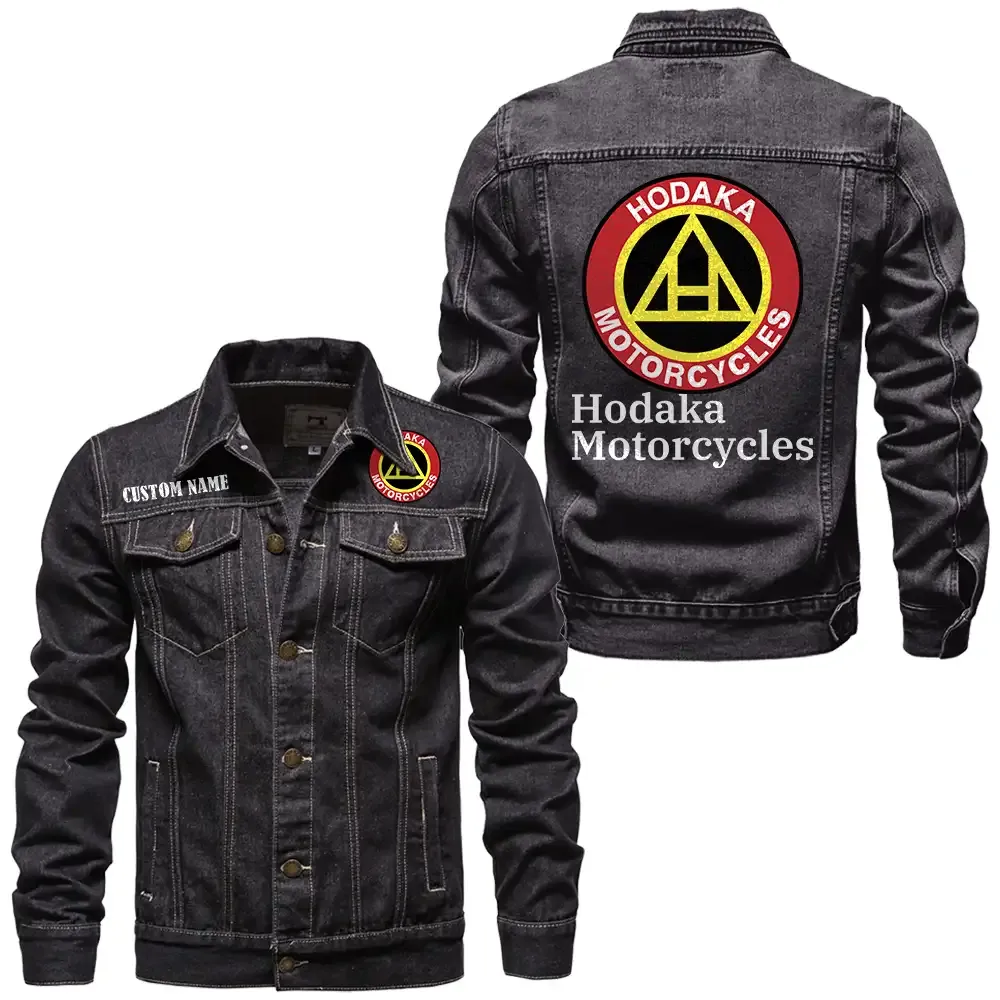 hodaka motorcycles jeansjacke fr auto fans vintage stil mit wunschname personalisierbar car1901132135 schwarz 8tunt