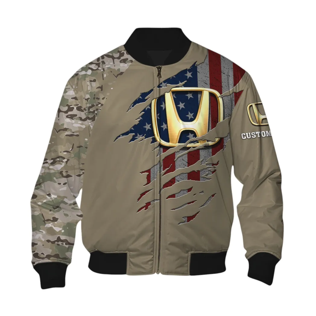 Honda Bomberjacke für Sportwagen-Fans, All Over Print Geschenk für Auto-Enthusiasten Honda Fans CAR46021725040-6