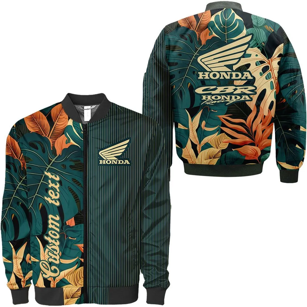 Honda Cbr Personalisierte Bomberjacke für Auto-Liebhaber – Vintage 3D Print & Namensdruck CAR434041725270