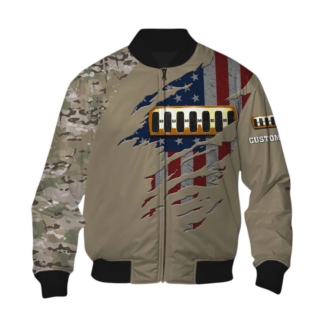 Hummer Bomberjacke für Sportwagen-Fans, All Over Print Geschenk für Auto-Enthusiasten Hummer Fans CAR46021725041-6