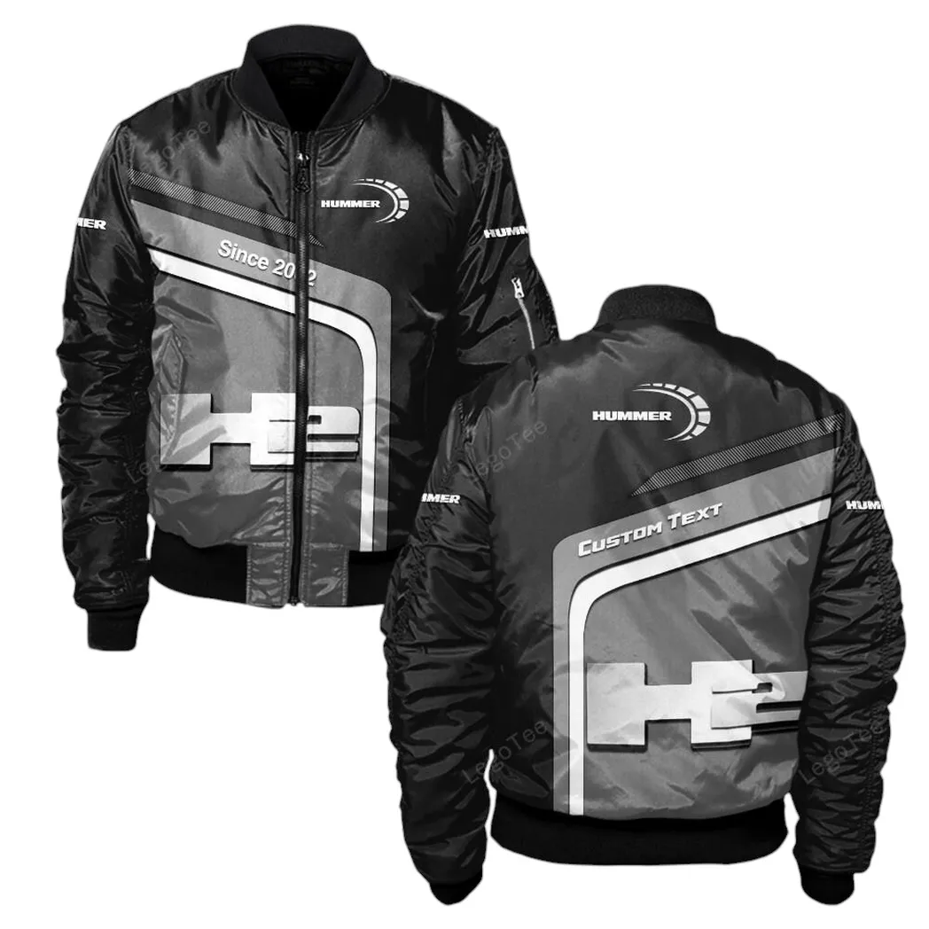 Hummer H2 Bomberjacke für Sportwagen-Fans, All Over Print Geschenk für Auto-Enthusiasten Hummer H2 Fans CAR11103032528