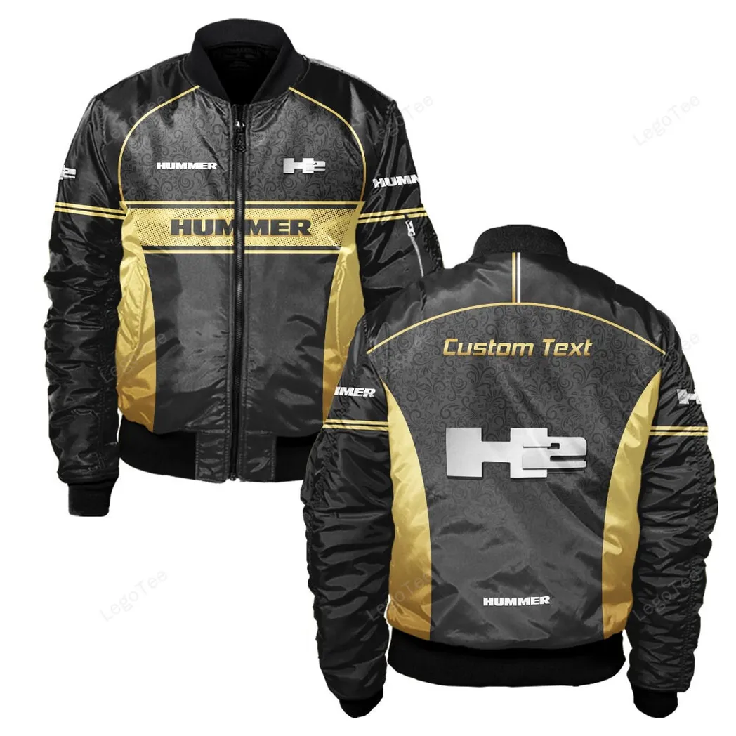 Hummer H2 Bomberjacke für Sportwagen-Fans, All Over Print Geschenk für Auto-Enthusiasten Hummer H2 Fans CAR137021325924-4