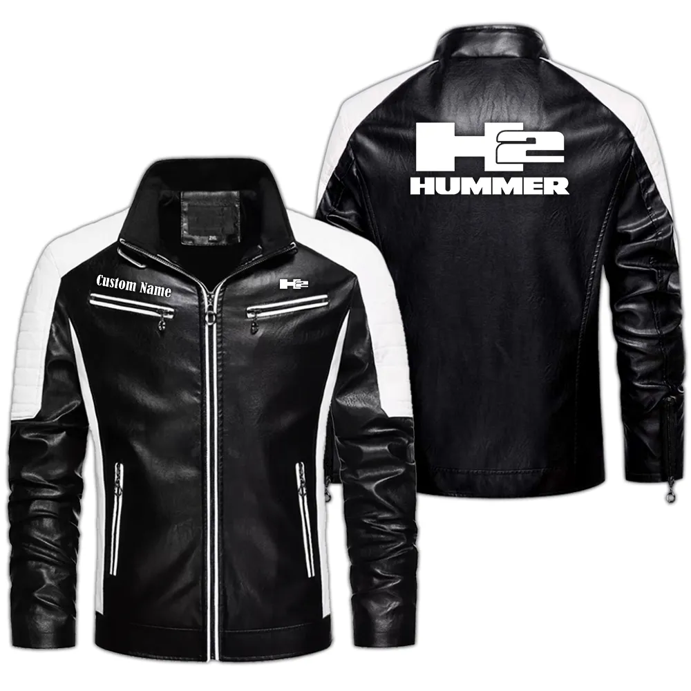 hummer h2 custom herren lederjacke fr autoliebhaber perfektes geschenk mit namen car0401022163 schwarz