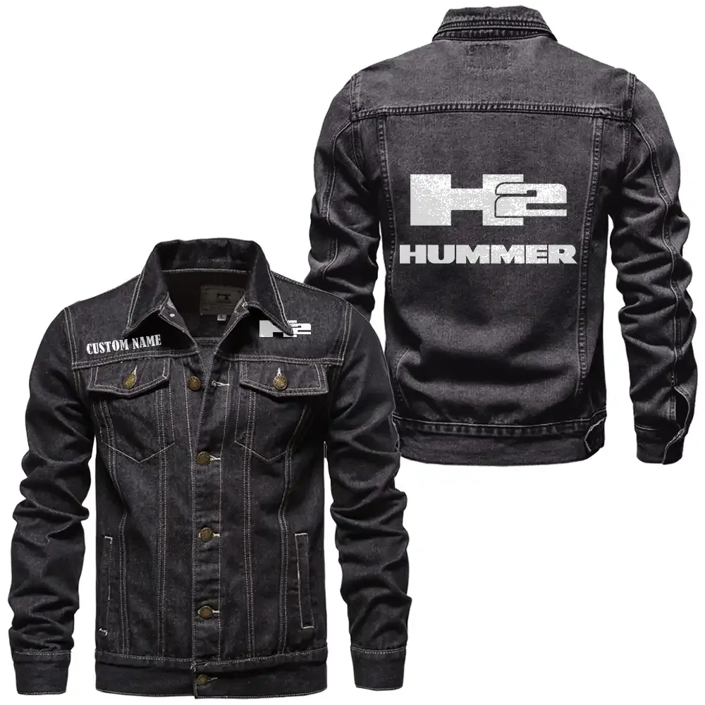 hummer h2 jeansjacke fr auto fans vintage stil mit wunschname personalisierbar car1901132141 schwarz gnzki