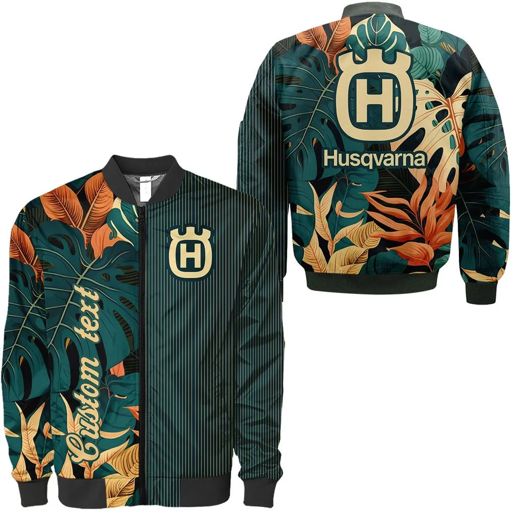 husqvarna personalisierte bomberjacke fr auto liebhaber vintage 3d print namensdruck car434041725273 wb96k