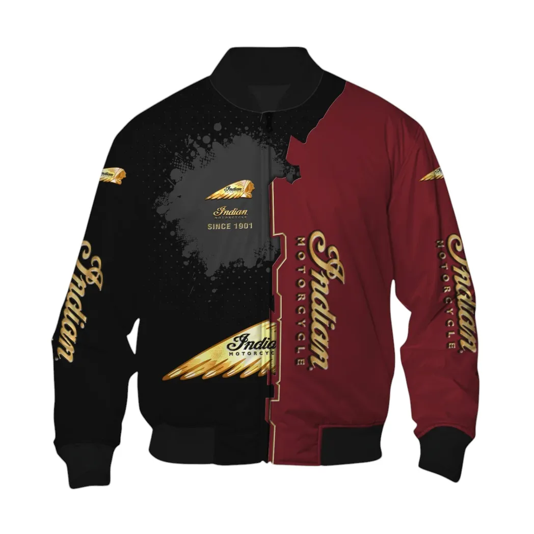 Indian Motorcycle Bomberjacke für Sportwagen-Fans, All Over Print Geschenk für Auto-Enthusiasten Indian Motorcycle Fans CAR44021725040-6