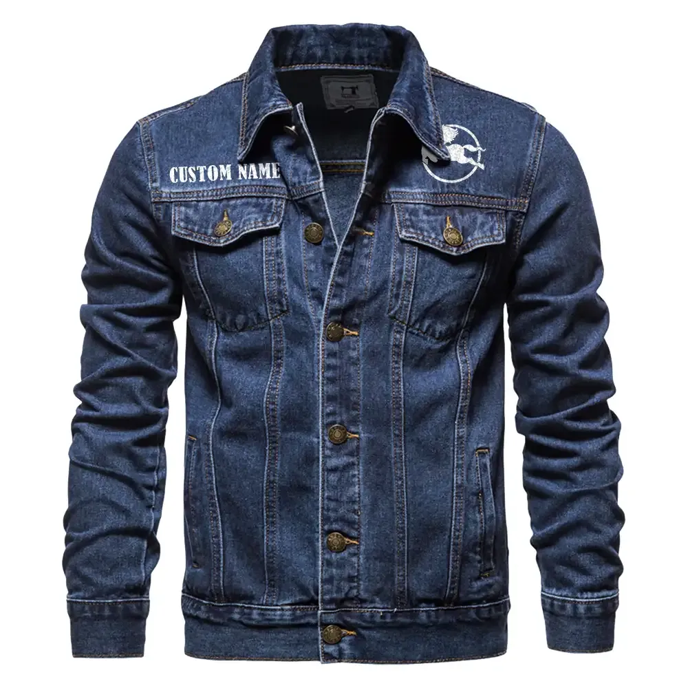 Iveco Jeansjacke für Auto-Fans – Vintage-Stil mit Wunschname personalisierbar CAR1901132150 - Dunkelblau