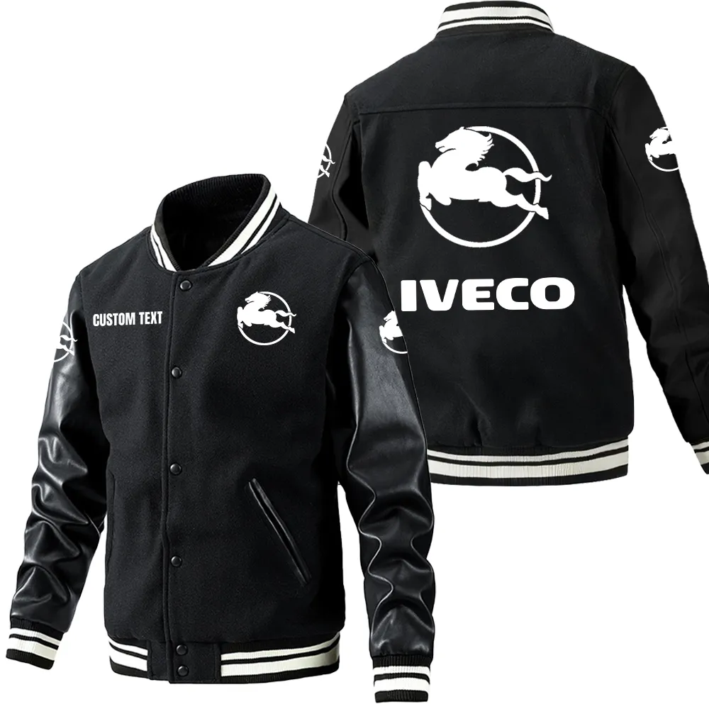 iveco leder baseballjacke fr auto fans rmel mit all over print personalisierbar mit wunschname car1801112117 schwarz fpvpk
