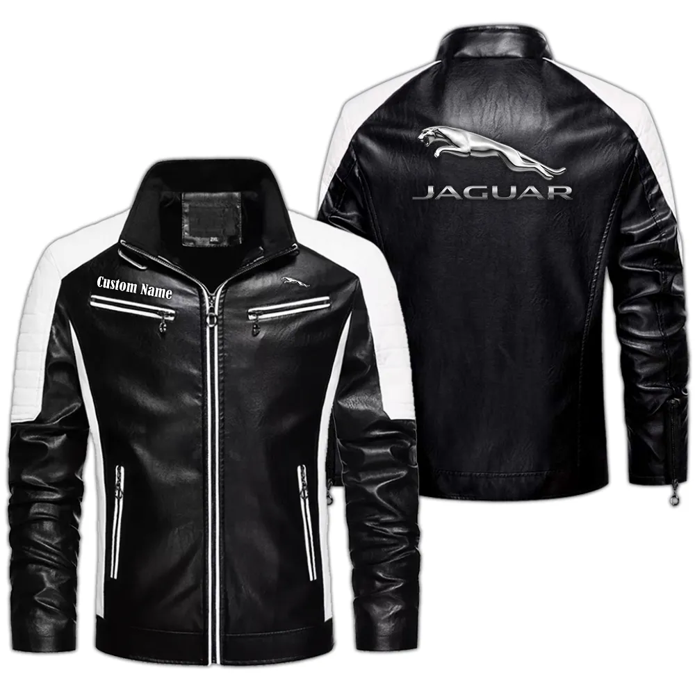 jaguar cars custom herren lederjacke fr autoliebhaber perfektes geschenk mit namen car0401022171 schwarz jabri