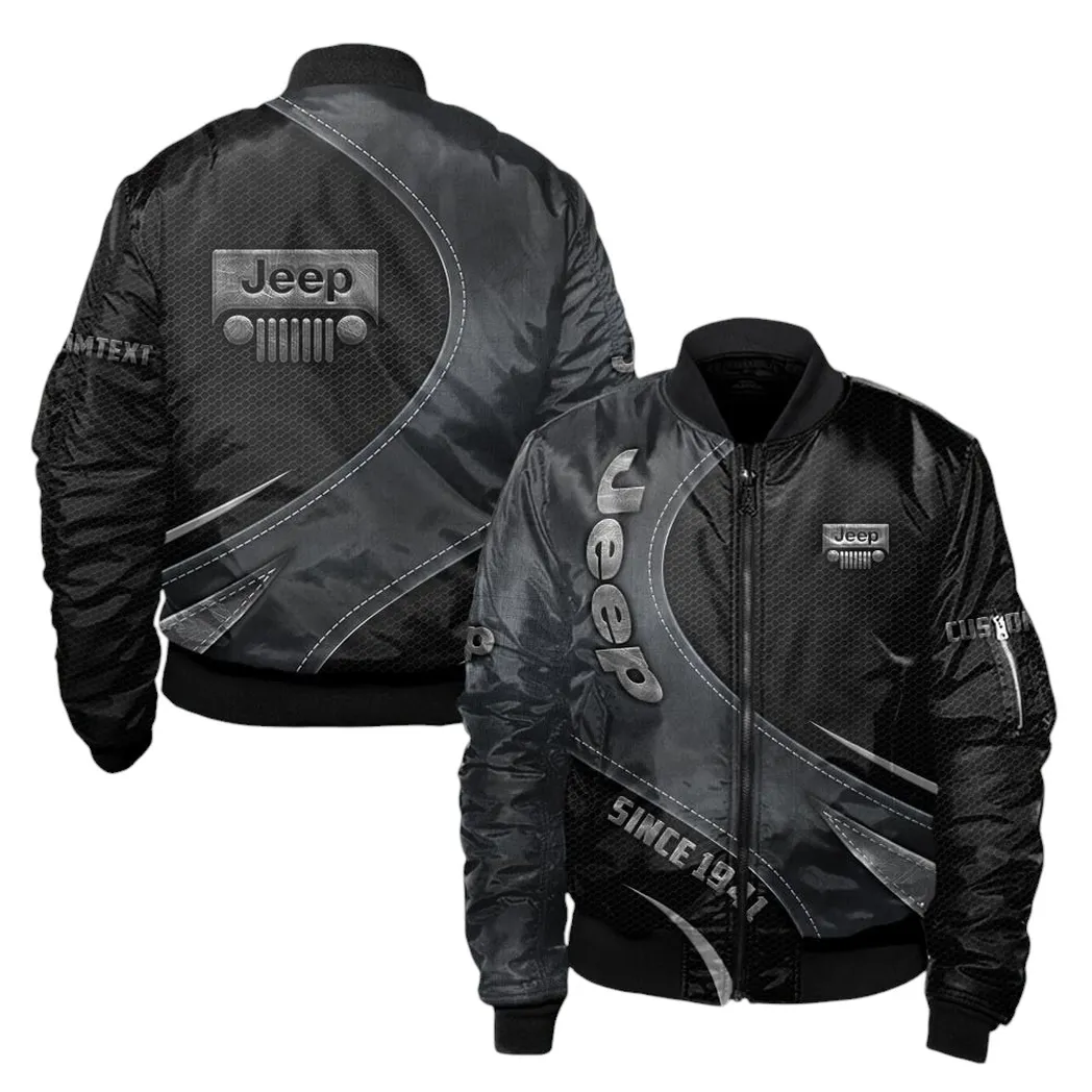 Jeep Bomberjacke für Sportwagen-Fans, All Over Print Geschenk für Auto-Enthusiasten Jeep Fans CAR17102252527