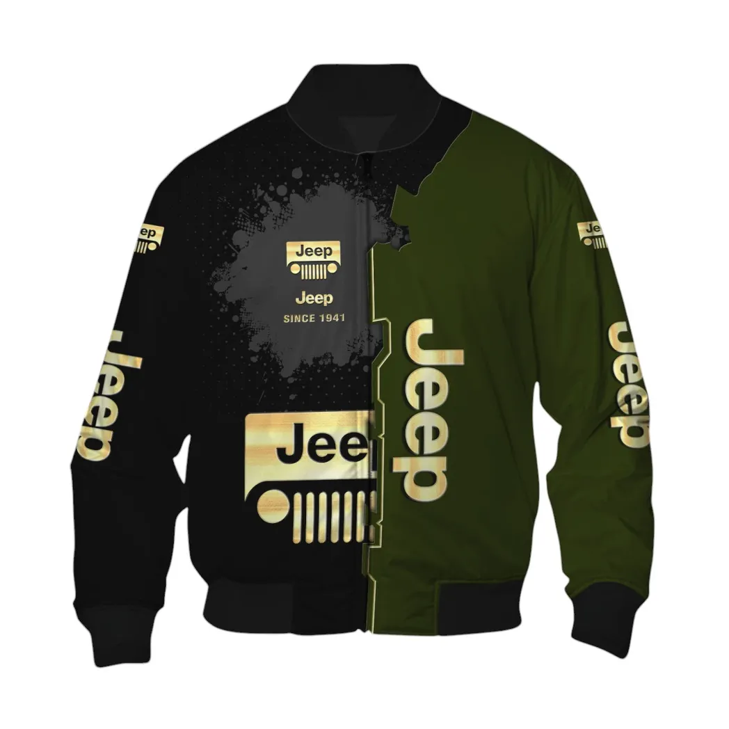 Jeep Bomberjacke für Sportwagen-Fans, All Over Print Geschenk für Auto-Enthusiasten Jeep Fans CAR44021725044-6
