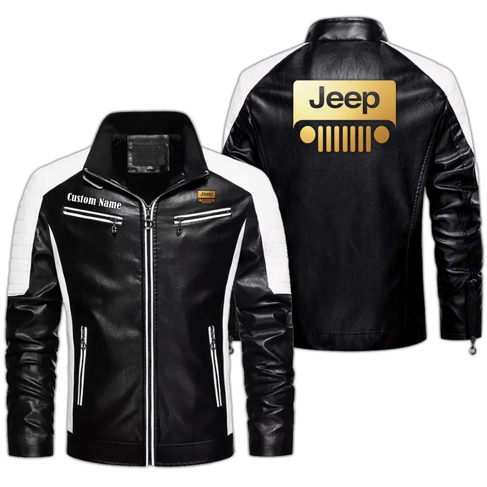 jeep custom herren lederjacke fr autoliebhaber perfektes geschenk mit namen car0401022174 schwarz lrhsd