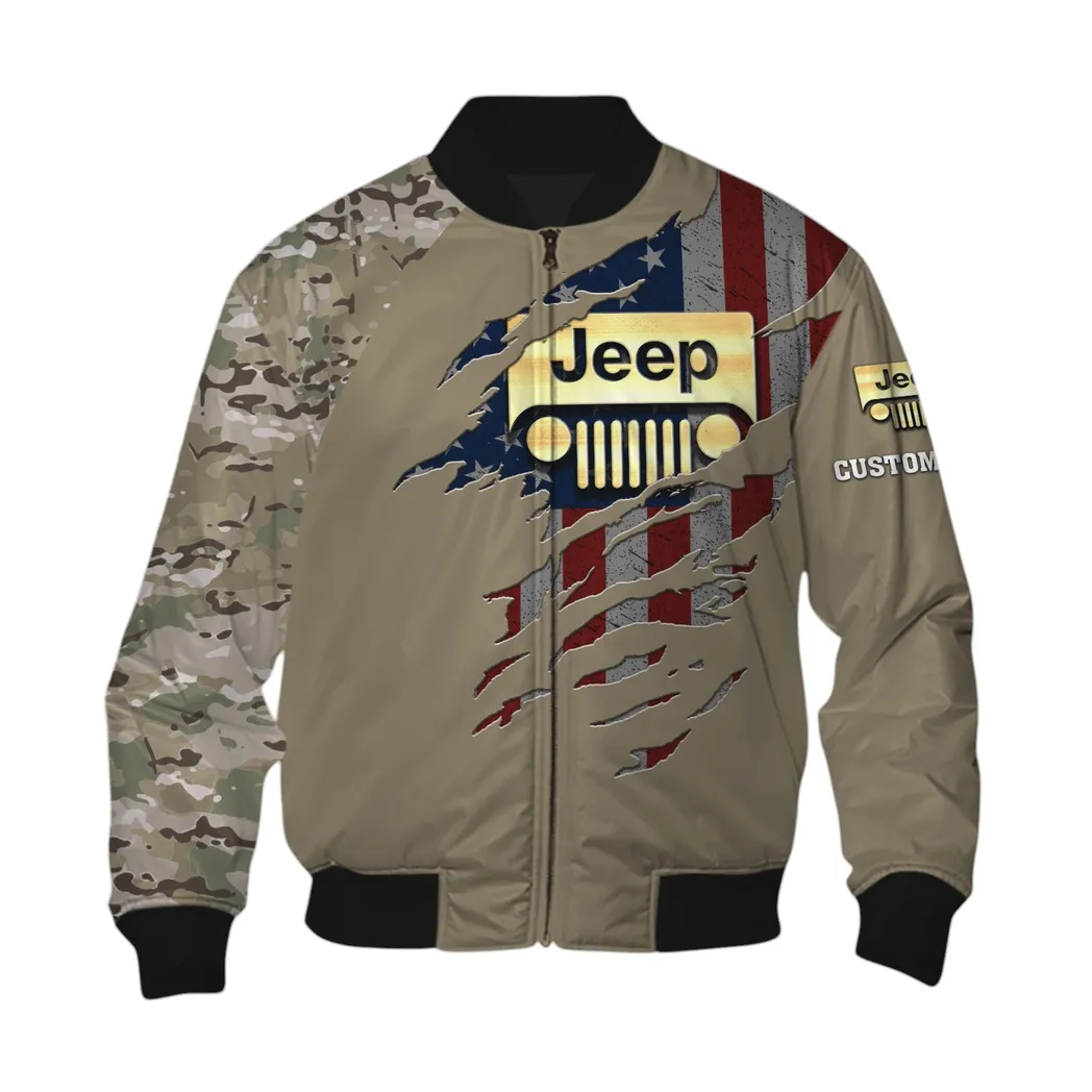 Jeep Wrangler Bomberjacke für Sportwagen-Fans, All Over Print Geschenk für Auto-Enthusiasten Jeep Wrangler Fans CAR46021725051-6