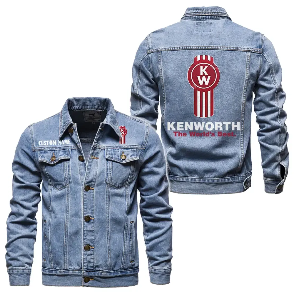 kenworth jeansjacke fr auto fans vintage stil mit wunschname personalisierbar car1901132159 hellblau wdmnq