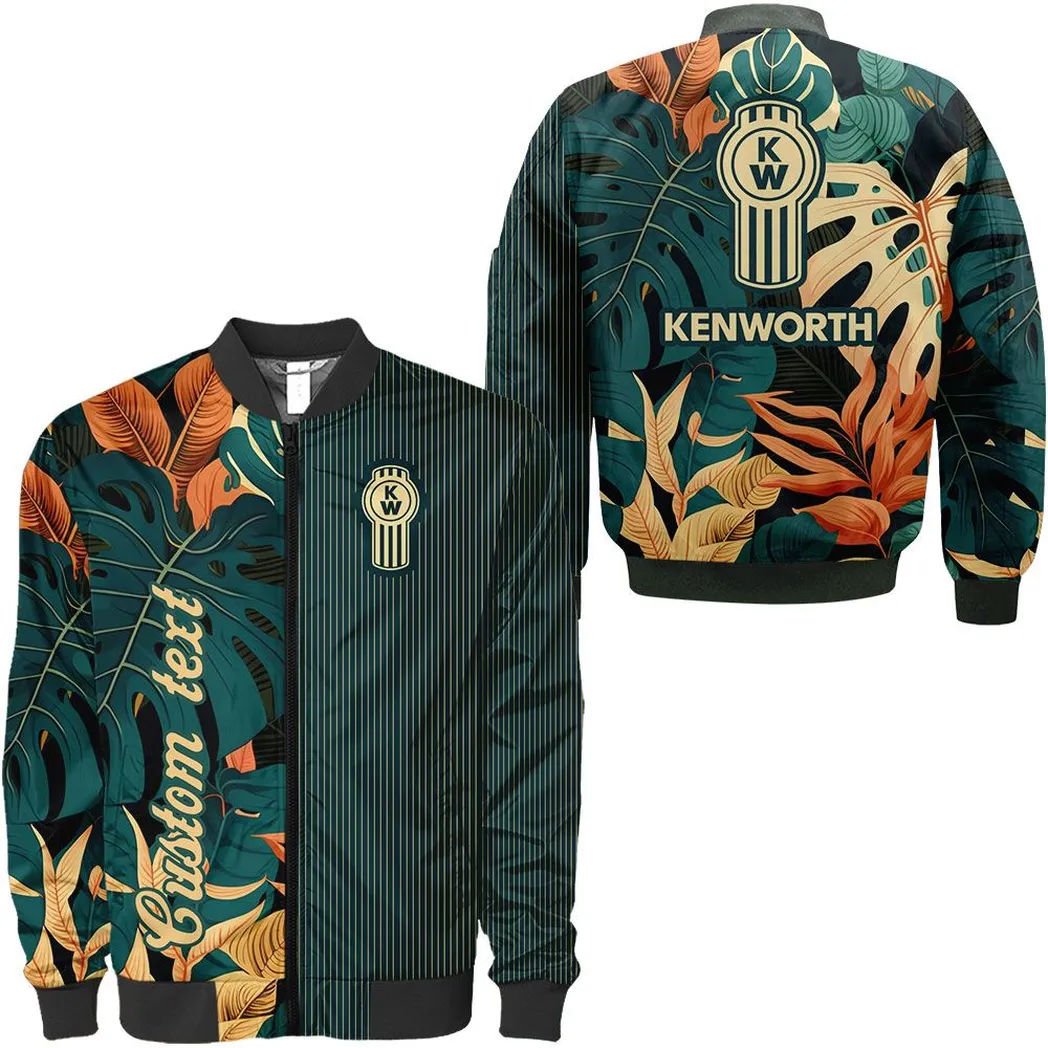 kenworth personalisierte bomberjacke fr auto liebhaber vintage 3d print namensdruck car434041725280 sn1ye