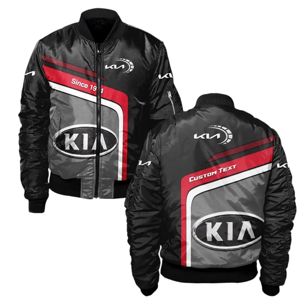 Kia Bomberjacke für Sportwagen-Fans, All Over Print Geschenk für Auto-Enthusiasten Kia Fans CAR11103032539